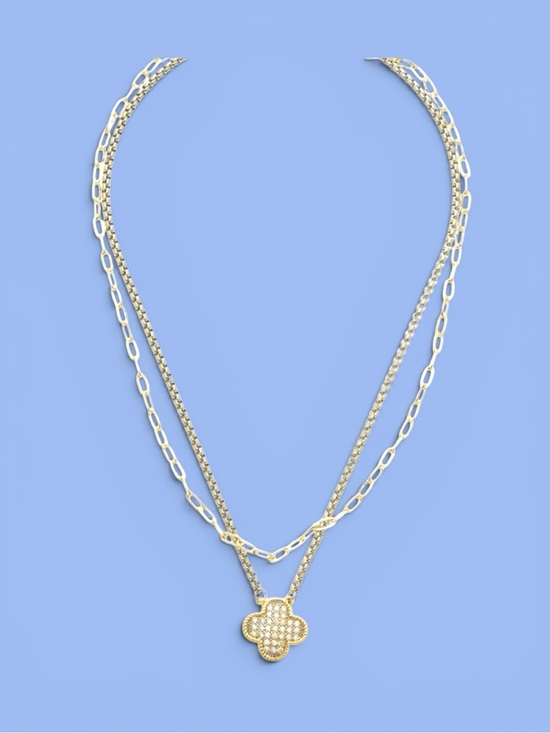 Juvell Jewelry - Juvell 18K CZ Necklace Mixed Metal